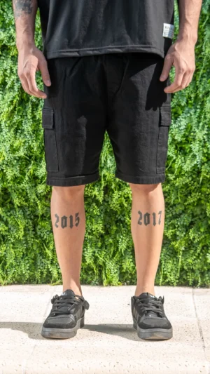 Bermuda gabardina cargo