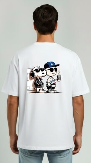 REMERA OVER CHARLIE & SNOOPY