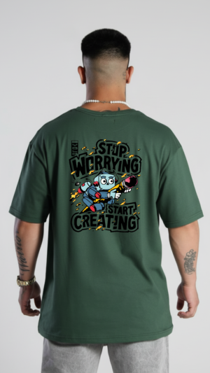REMERA OVER STOP WORRYING