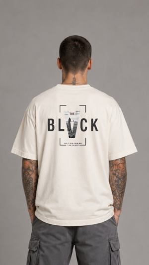 REMERA OVER BLACK
