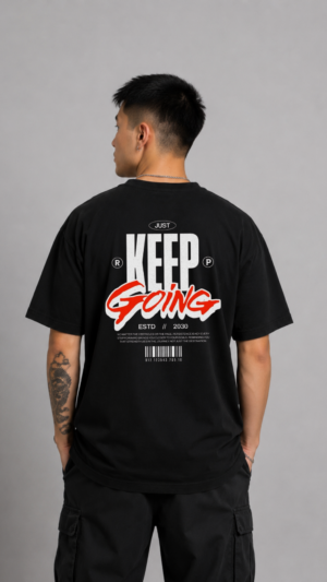 REMERA OVER KEEP GOING