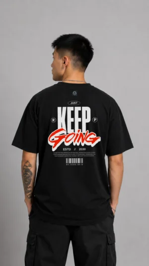 REMERA OVER KEEP GOING
