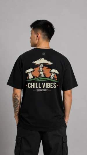 REMERA OVER CHILL VIBES