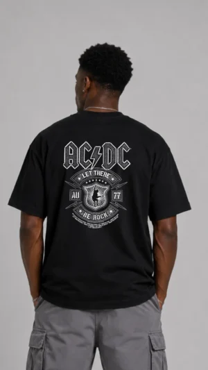REMERA OVER AC/DC BE ROCK
