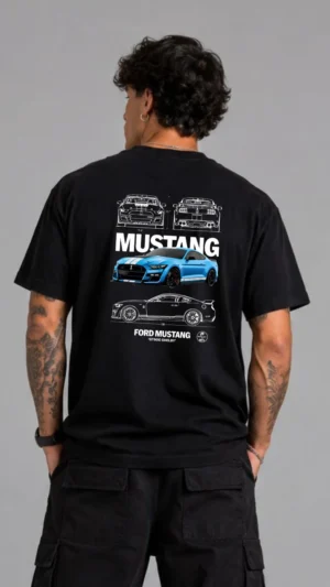 REMERA OVER MUSTANG