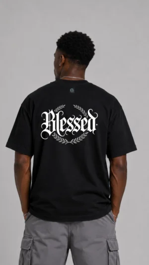 REMERA OVER BLESSED