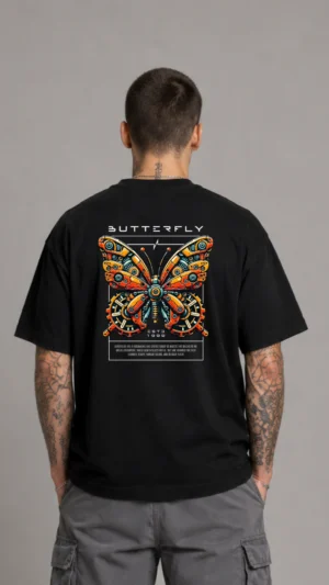 REMERA OVER BUTTERFLY