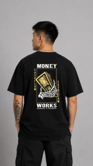 REMERA OVER MONEY WORKS
