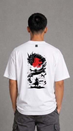 REMERA OVER ORIENTAL DRAGON